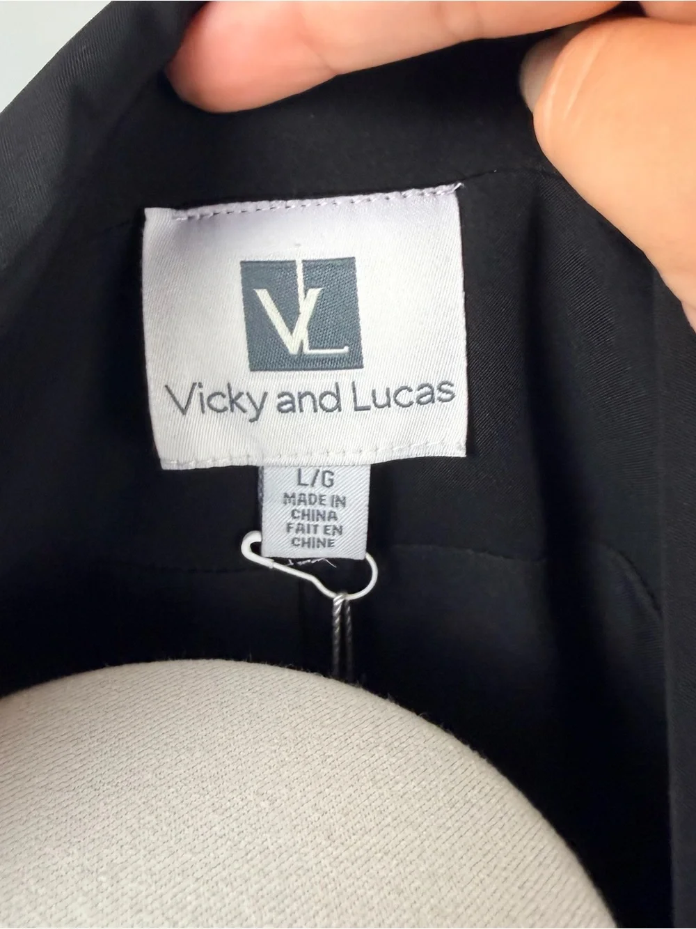 New Vicky and Lucas black lace up blazer jacket size large